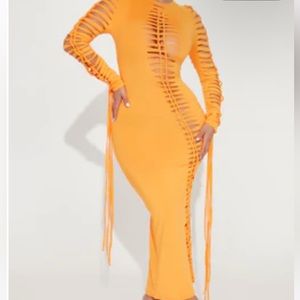 Orange Fashion Nova dress size: extra small
